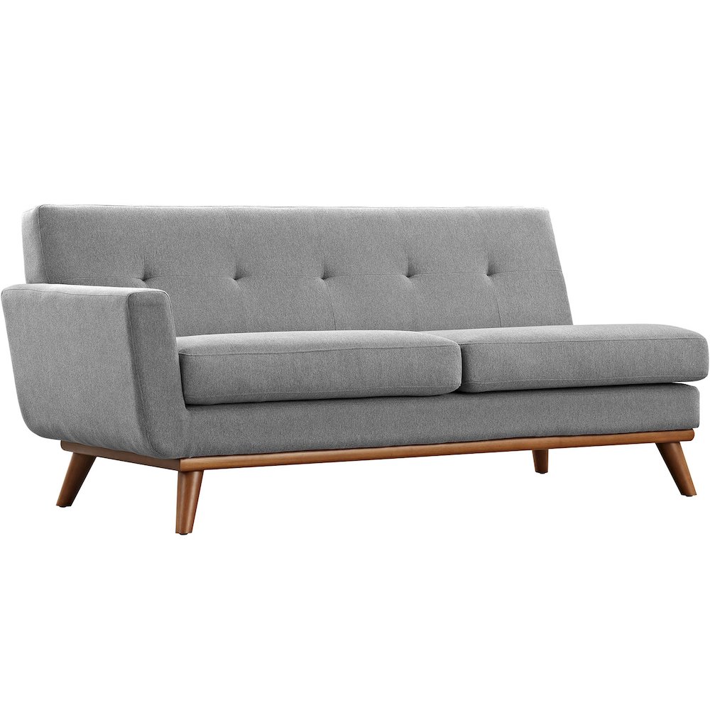 Engage Left-Arm Upholstered Fabric Loveseat. Picture 1