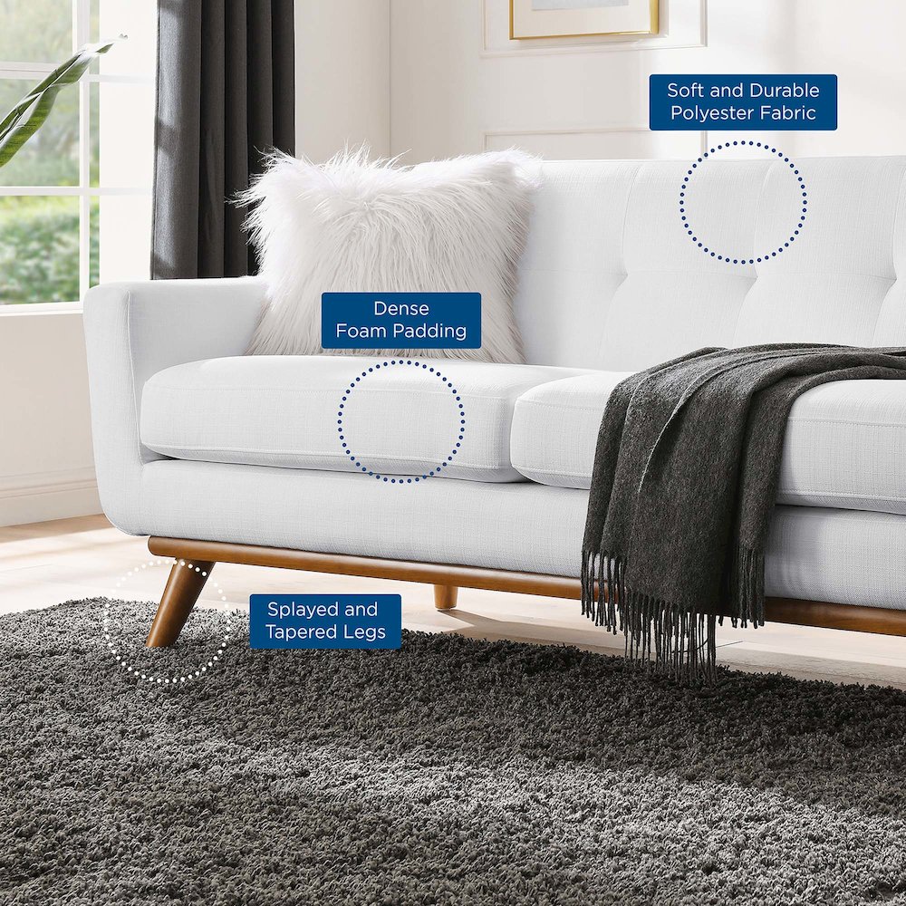 Engage Left-Arm Upholstered Fabric Loveseat. Picture 5