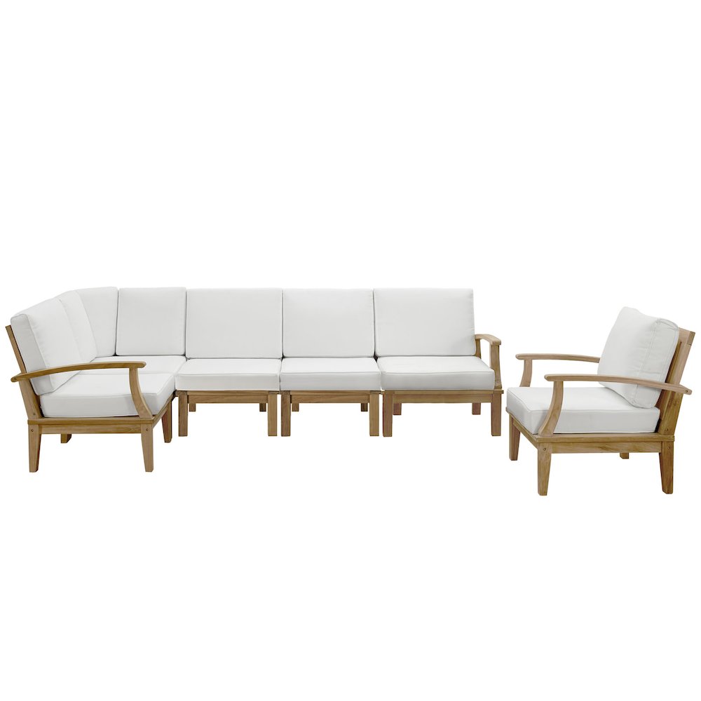 Marina 6 Piece Outdoor Patio Teak Set. Picture 1