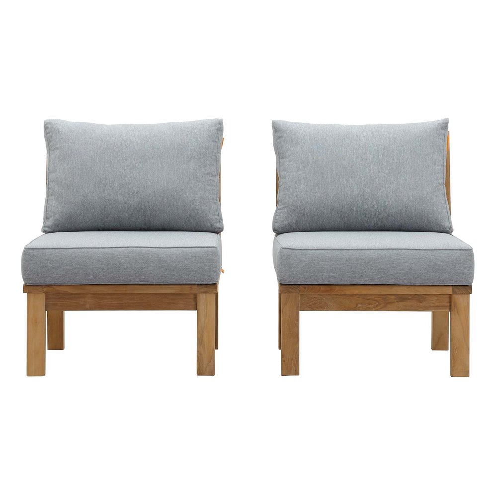 Marina 2 Piece Outdoor Patio Teak Set. Picture 1