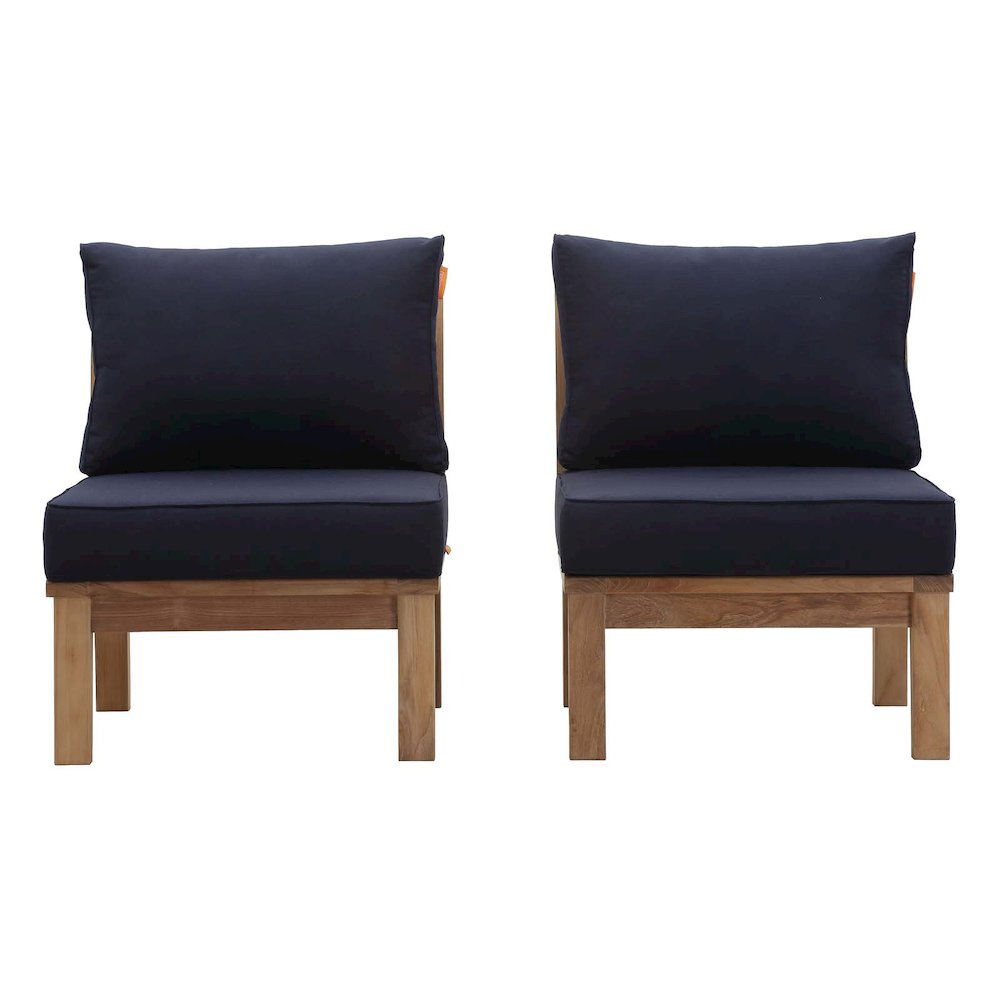 Marina 2 Piece Outdoor Patio Teak Set. Picture 1
