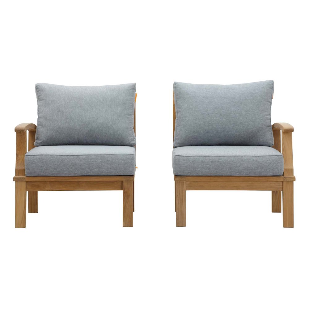 Marina 2 Piece Outdoor Patio Teak Set. Picture 1
