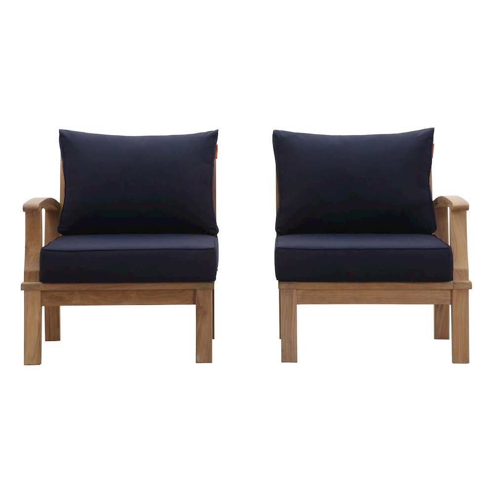 Marina 2 Piece Outdoor Patio Teak Set. Picture 1
