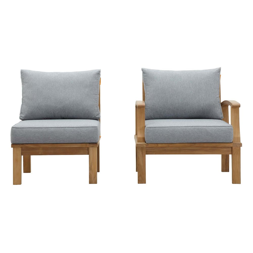 Marina 2 Piece Outdoor Patio Teak Set. Picture 1