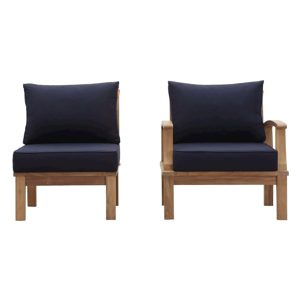 Marina 2 Piece Outdoor Patio Teak Set. Picture 1