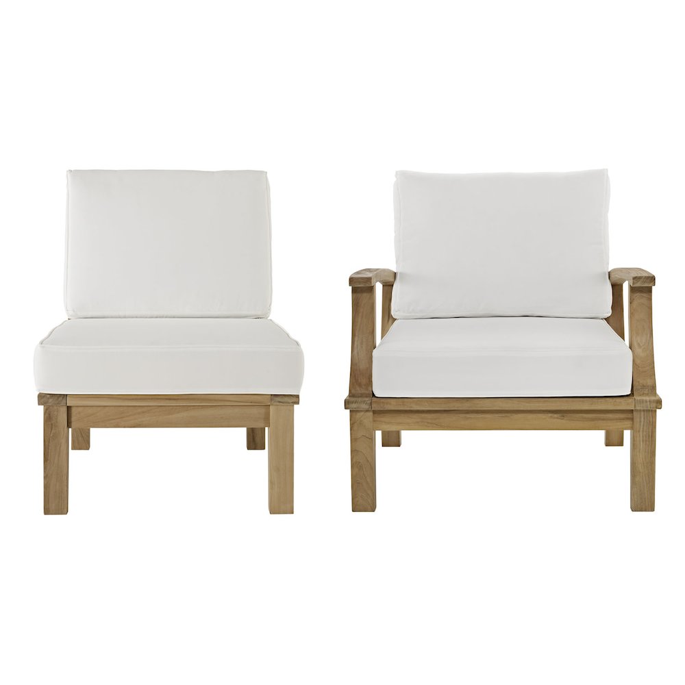 Marina 2 Piece Outdoor Patio Teak Set. Picture 1