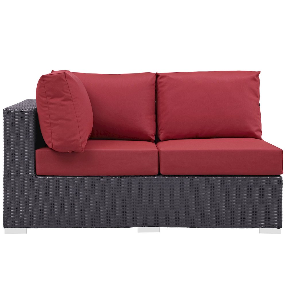 Convene Outdoor Patio Left Arm Loveseat. Picture 3