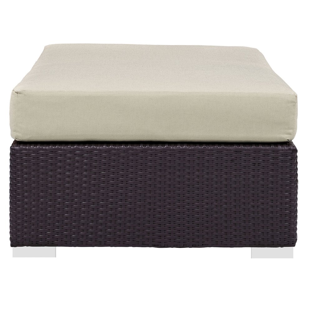 Convene Outdoor Patio Fabric Rectangle Ottoman. Picture 3