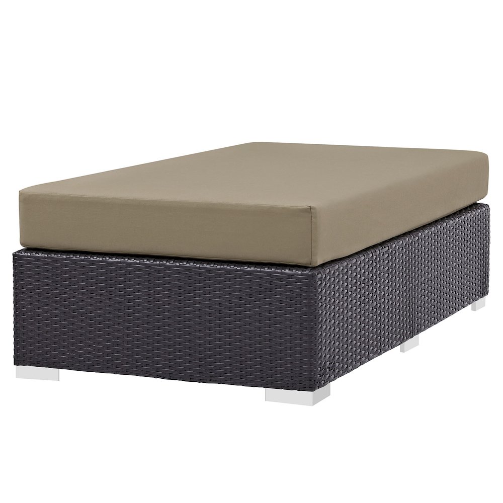 Convene Outdoor Patio Fabric Rectangle Ottoman. Picture 2