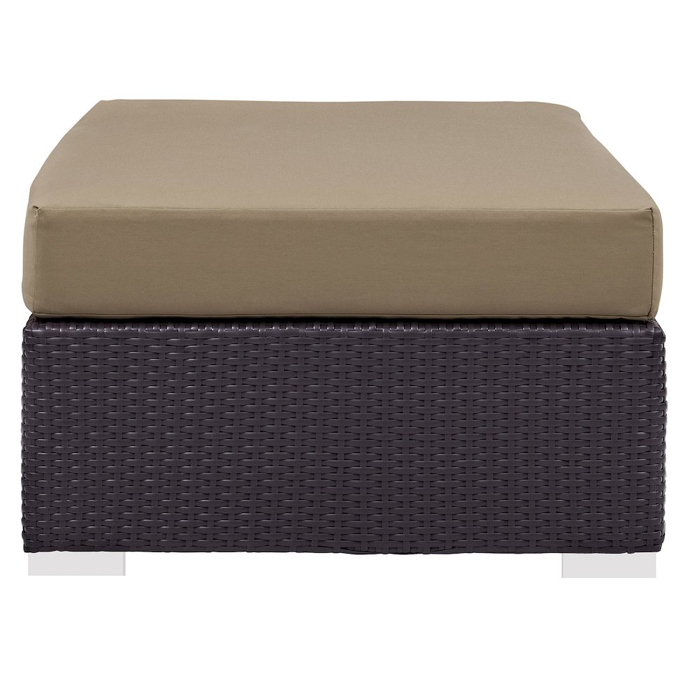 Convene Outdoor Patio Fabric Rectangle Ottoman. Picture 3