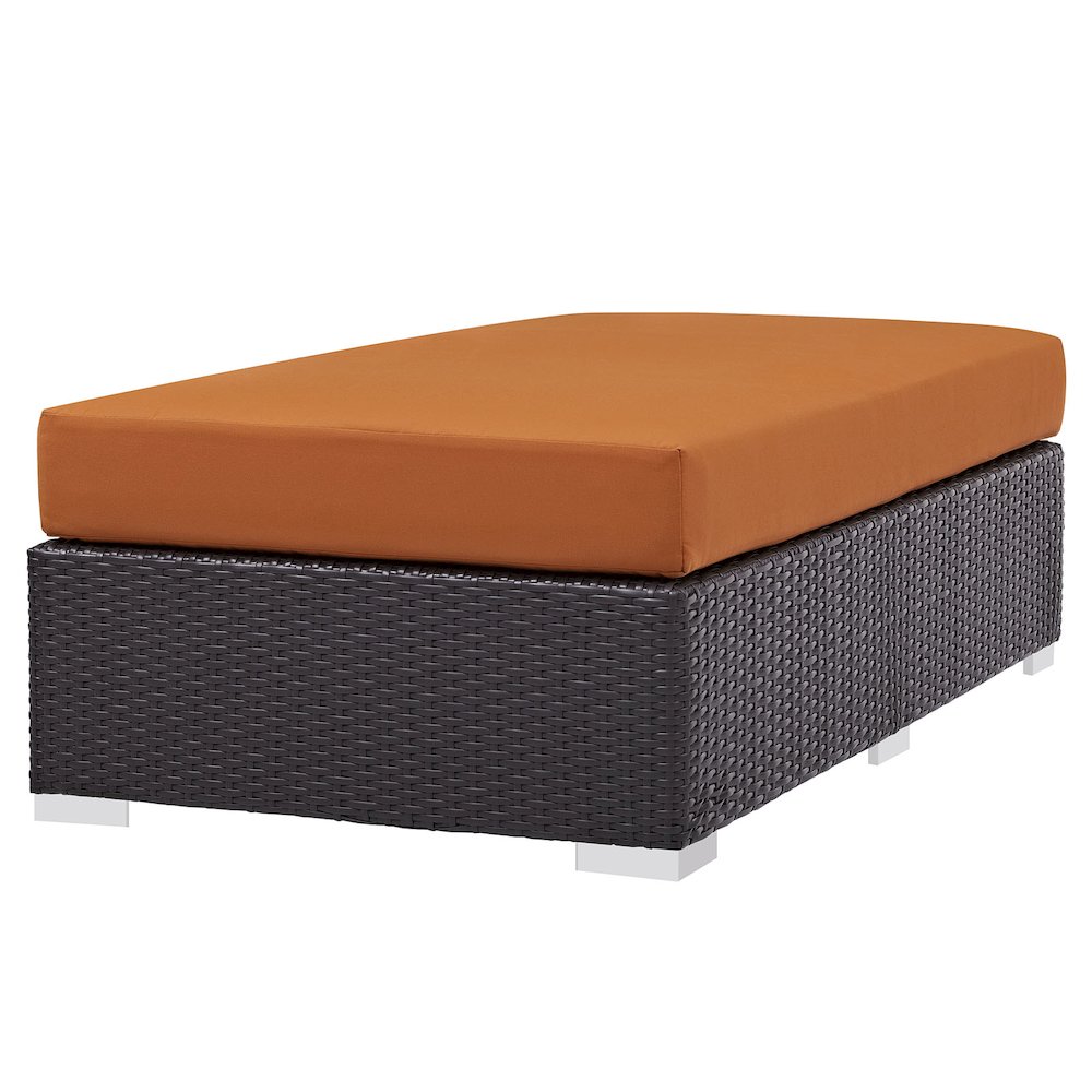 Convene Outdoor Patio Fabric Rectangle Ottoman. Picture 2