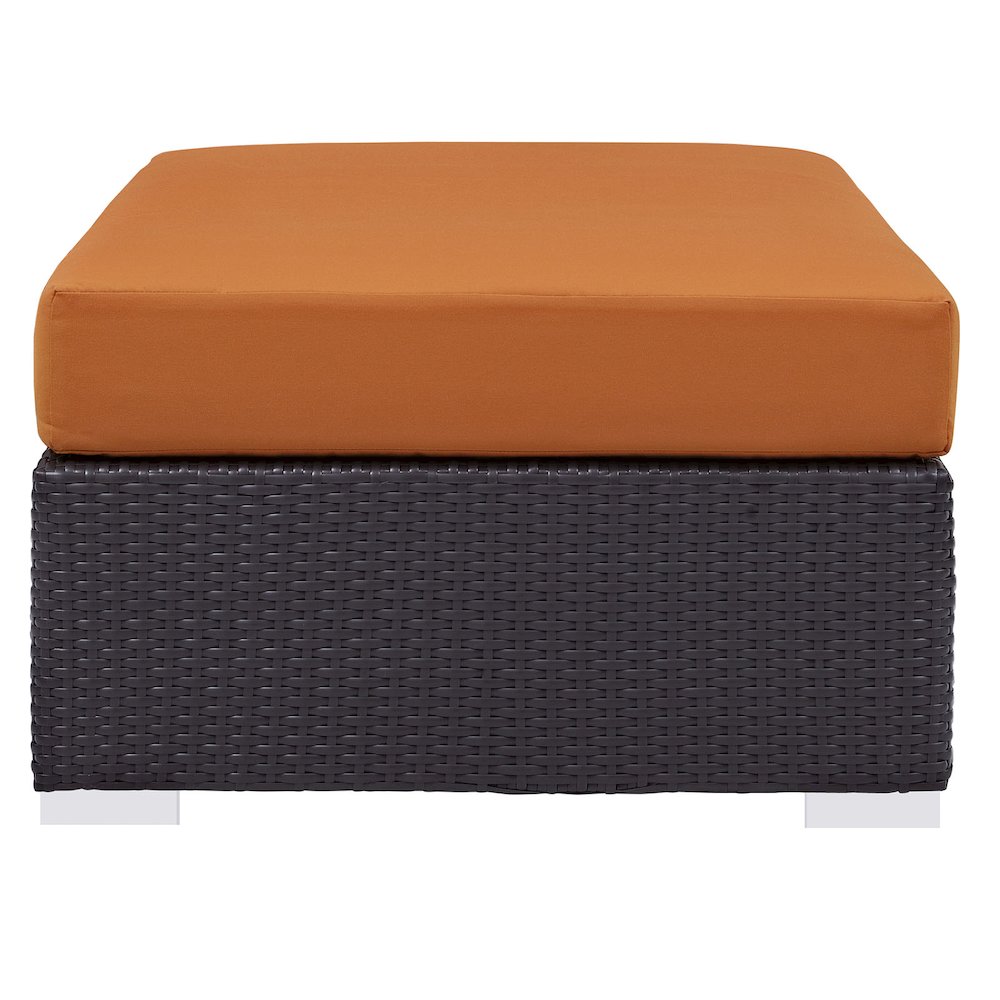Convene Outdoor Patio Fabric Rectangle Ottoman. Picture 3
