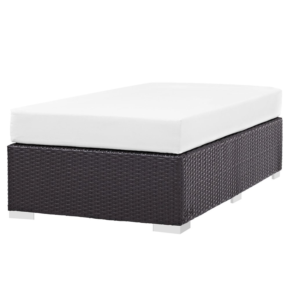 Convene Outdoor Patio Fabric Rectangle Ottoman. Picture 2