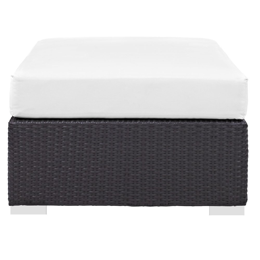 Convene Outdoor Patio Fabric Rectangle Ottoman. Picture 3