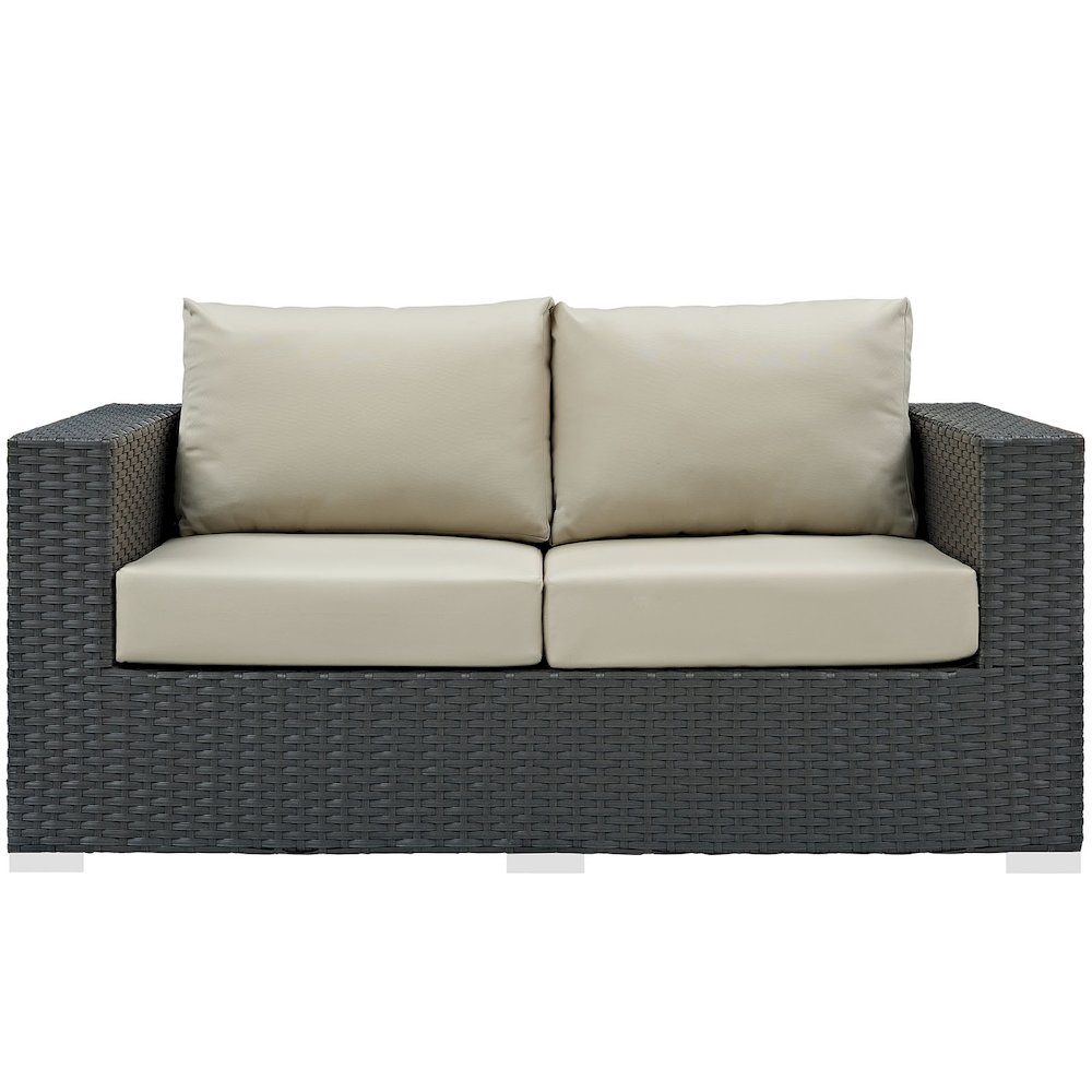 Sojourn Outdoor Patio Sunbrella Loveseat. Picture 4