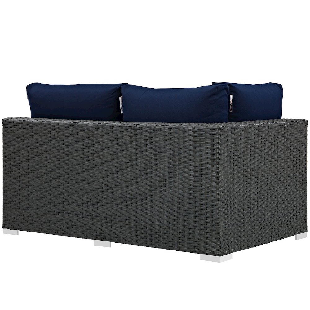 Sojourn Outdoor Patio Sunbrella Left Arm Loveseat. Picture 2