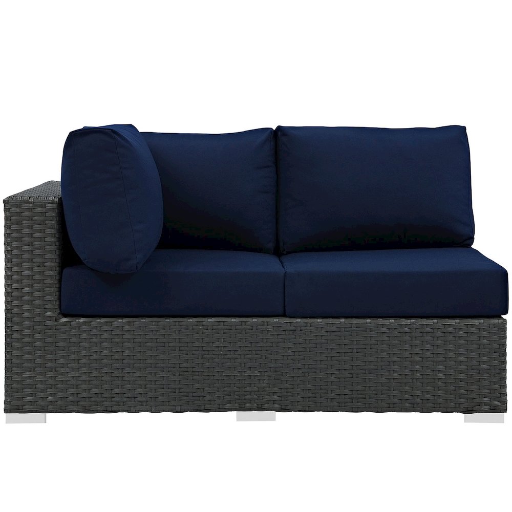 Sojourn Outdoor Patio Sunbrella Left Arm Loveseat. Picture 3