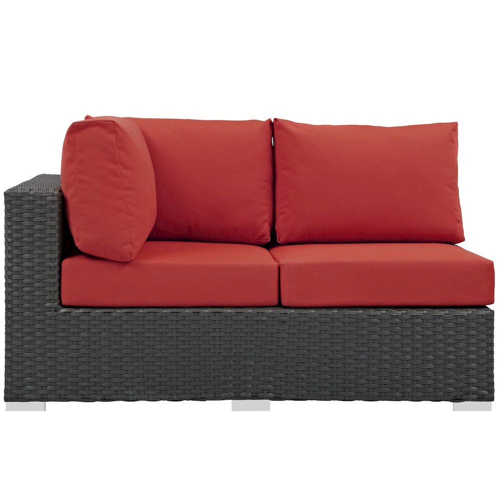 Sojourn Outdoor Patio Sunbrella Left Arm Loveseat. Picture 3