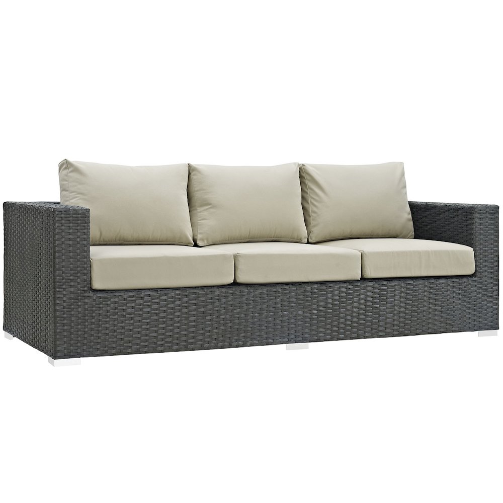 Sojourn Outdoor Patio Sunbrella Sofa. Picture 1