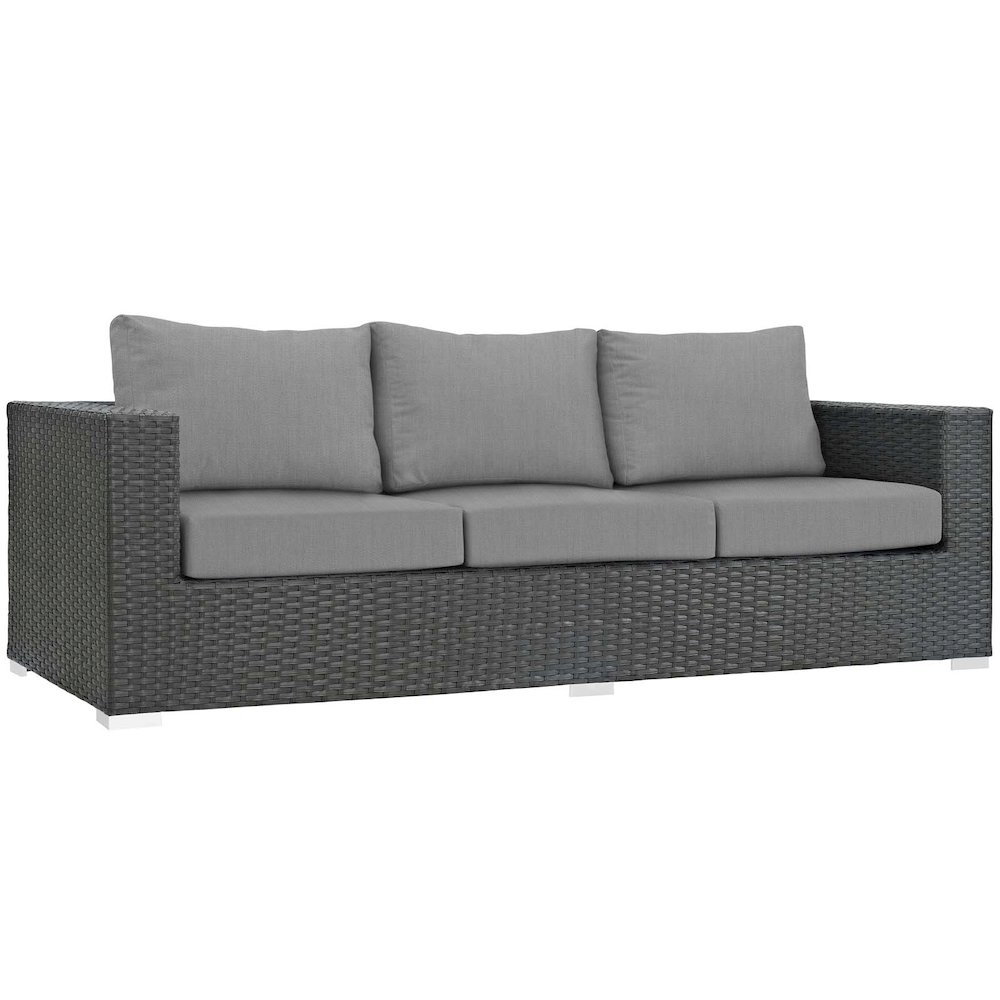Sojourn Outdoor Patio Sunbrella Sofa. Picture 1