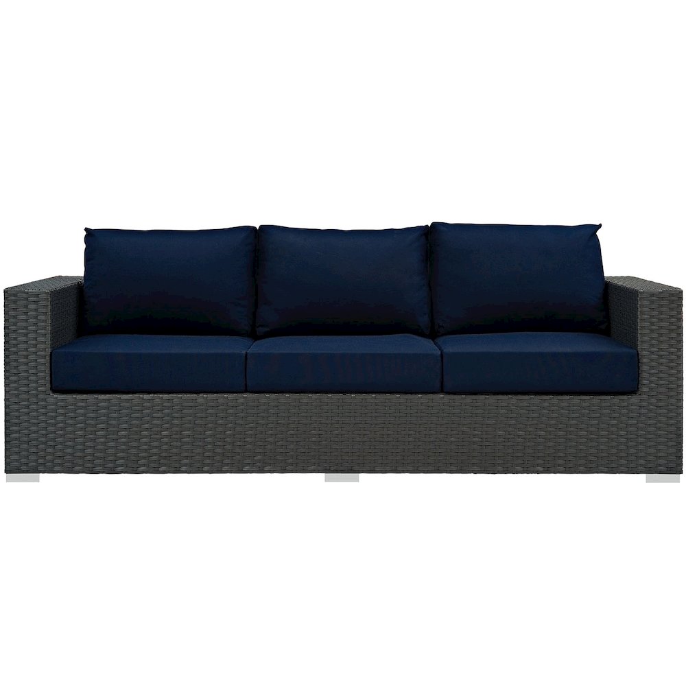 Sojourn Outdoor Patio Sunbrella Sofa. Picture 4