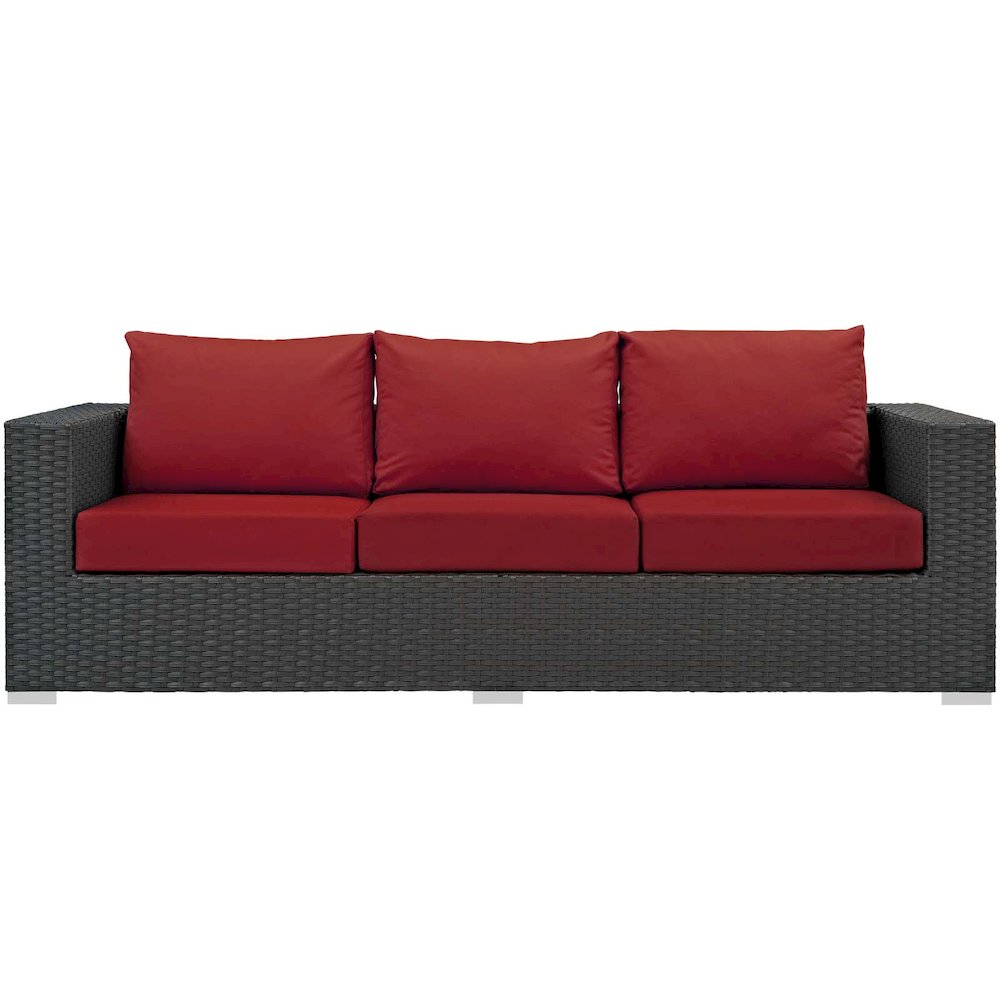 Sojourn Outdoor Patio Sunbrella Sofa. Picture 4