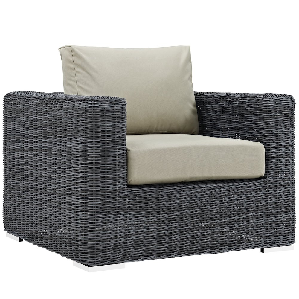 Summon Outdoor Patio Fabric Sunbrella Armchair. Picture 1