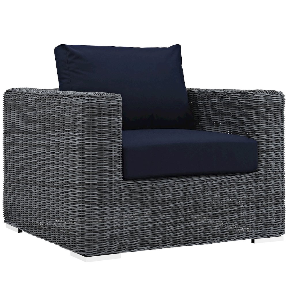 Summon Outdoor Patio Fabric Sunbrella Armchair. Picture 1