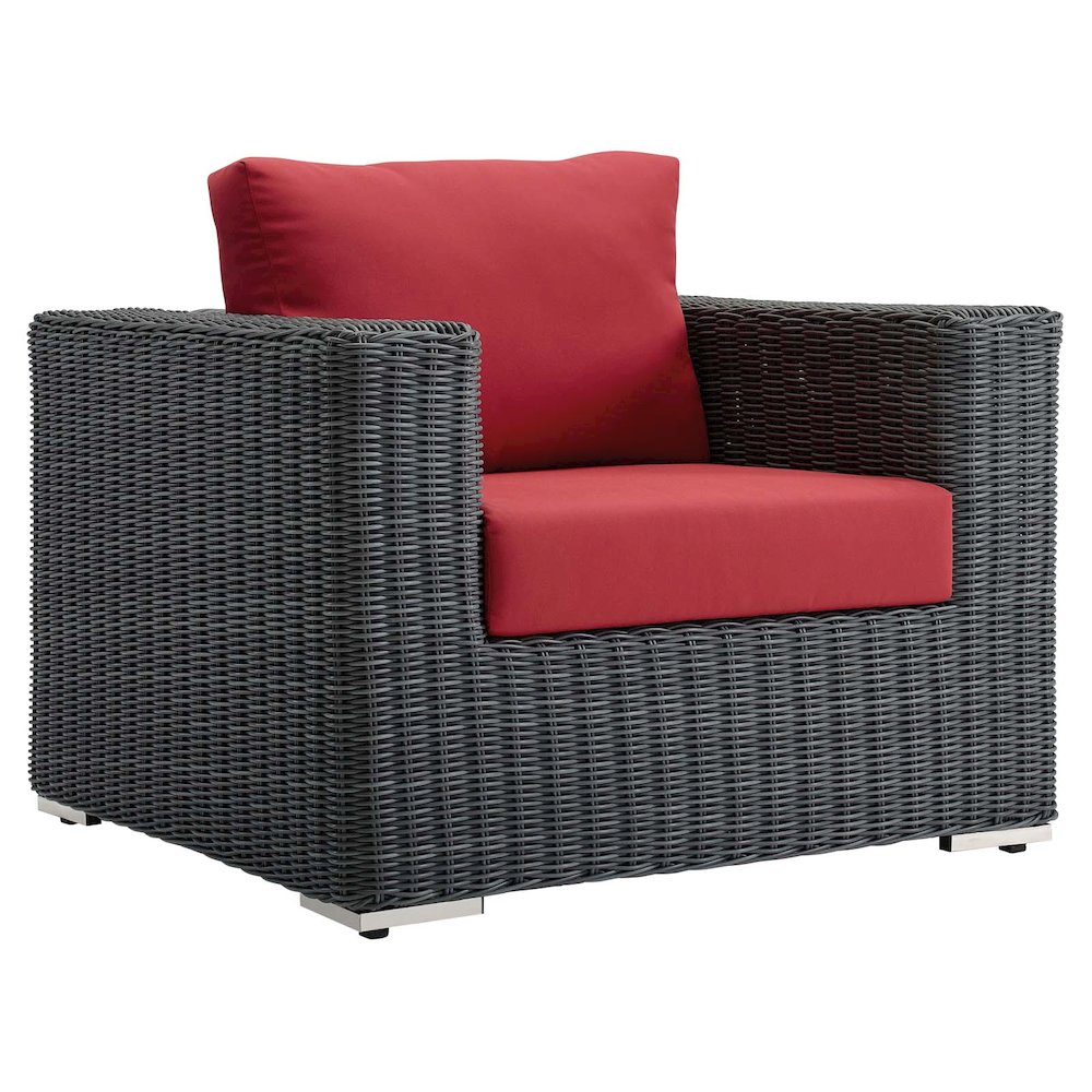 Summon Outdoor Patio Fabric Sunbrella Armchair. Picture 1