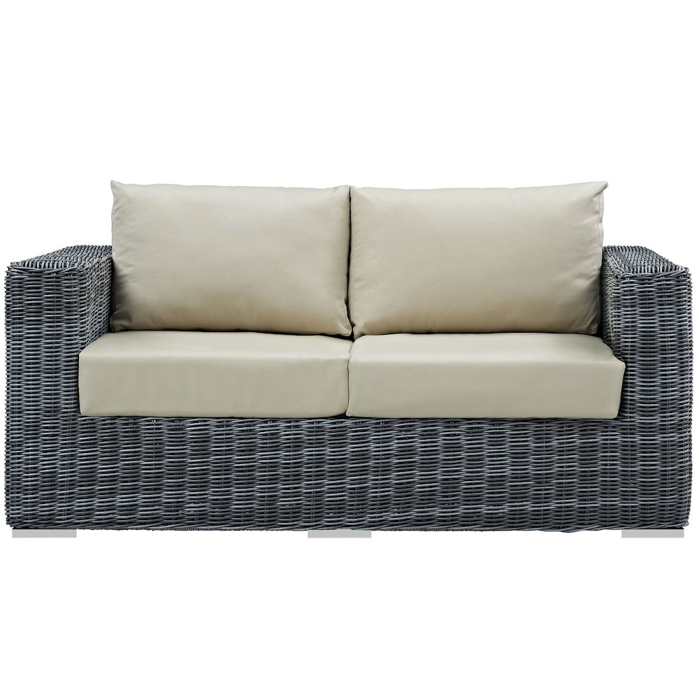 Summon Outdoor Patio Sunbrella Loveseat. Picture 4