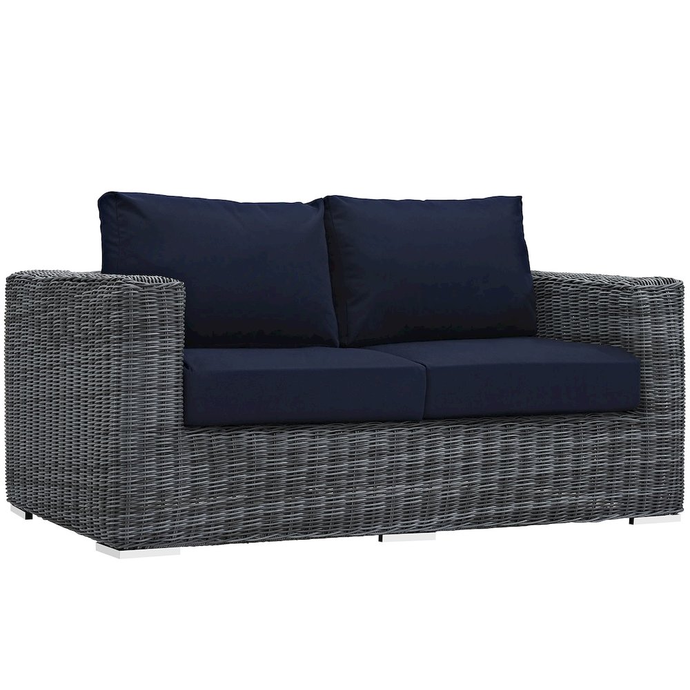Summon Outdoor Patio Sunbrella Loveseat. Picture 1