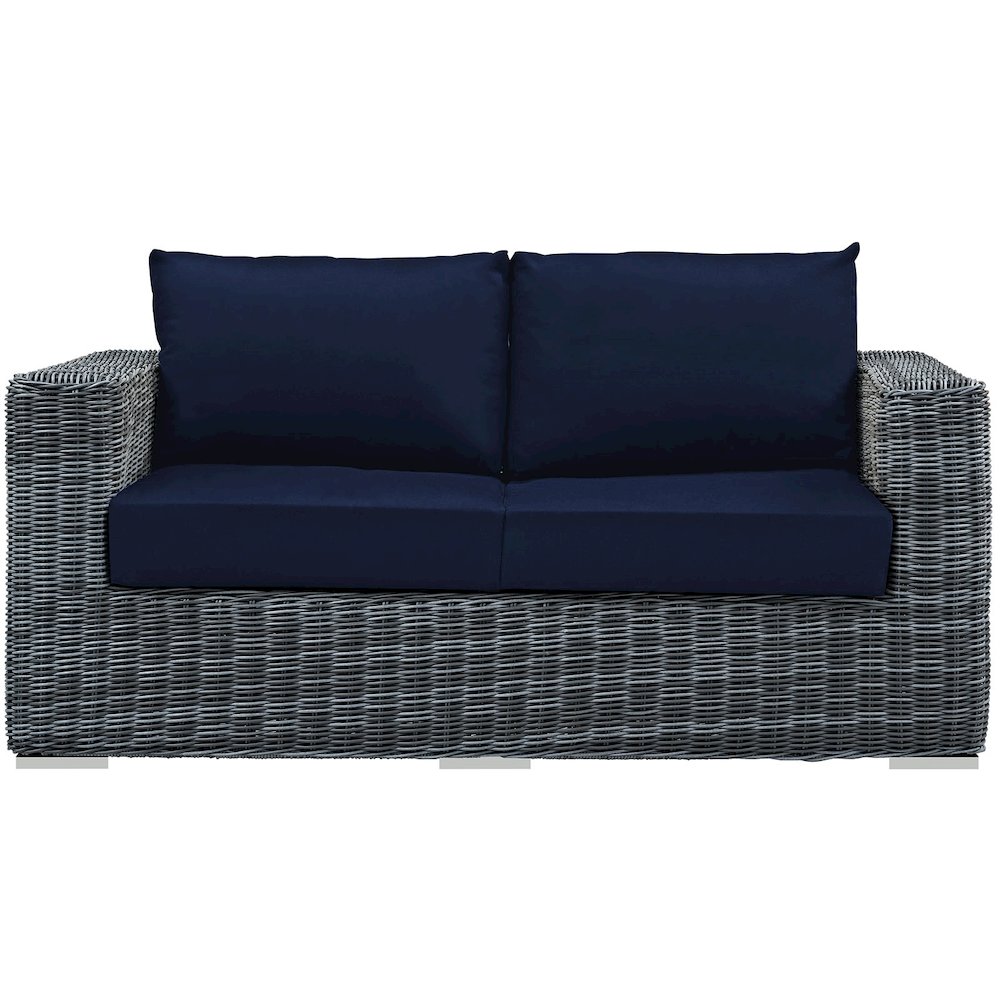 Summon Outdoor Patio Sunbrella Loveseat. Picture 4