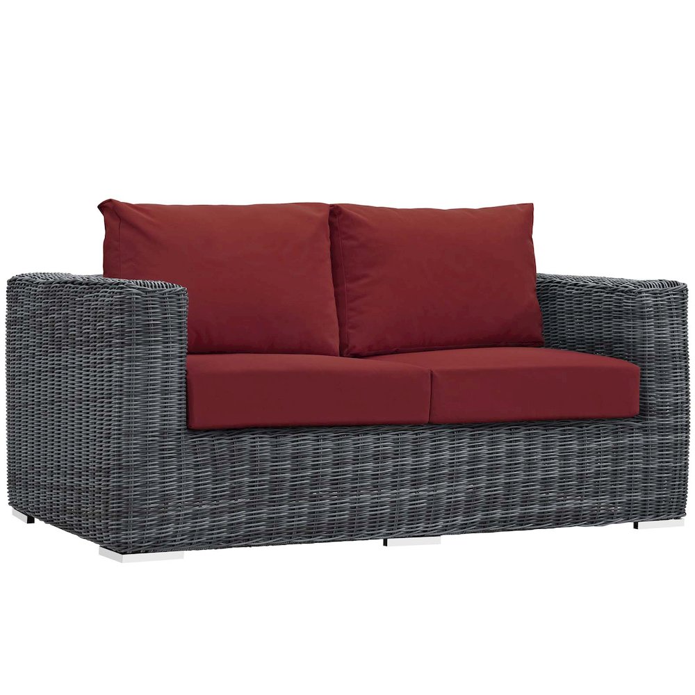Summon Outdoor Patio Sunbrella Loveseat. Picture 1