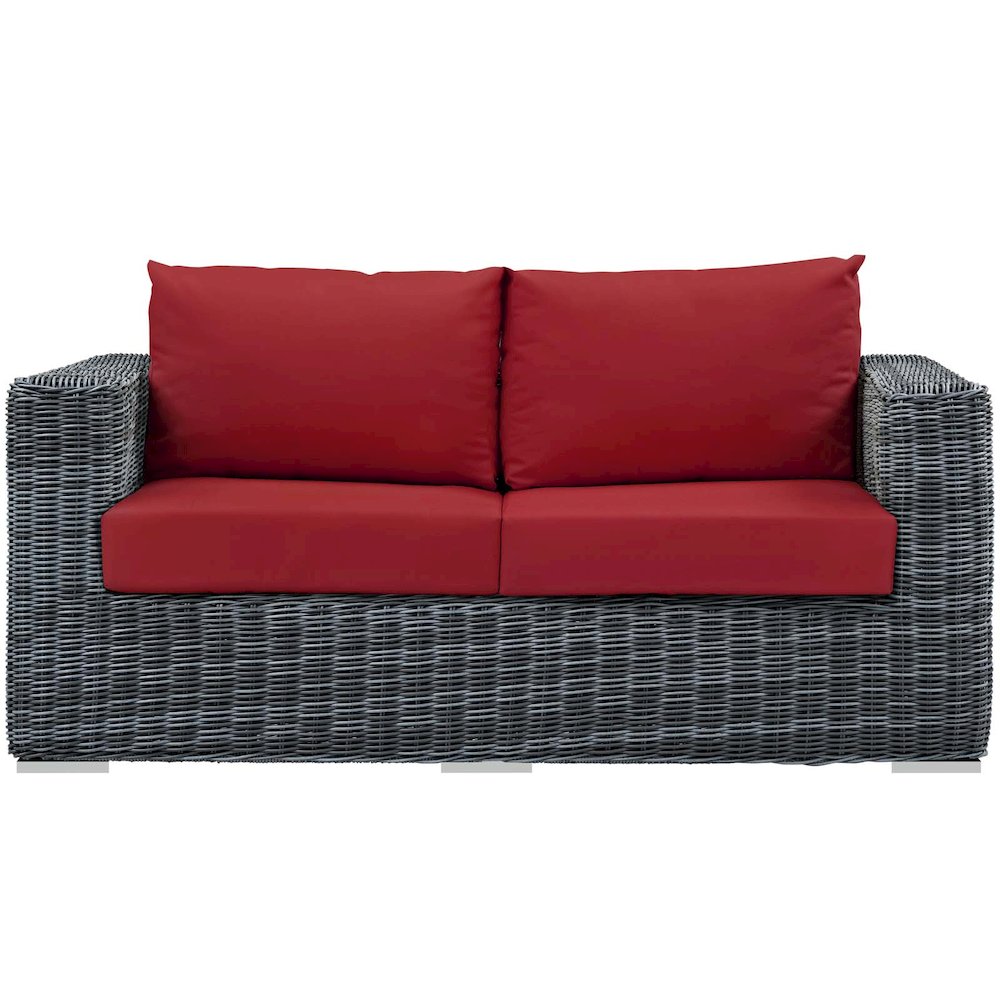 Summon Outdoor Patio Sunbrella Loveseat. Picture 4