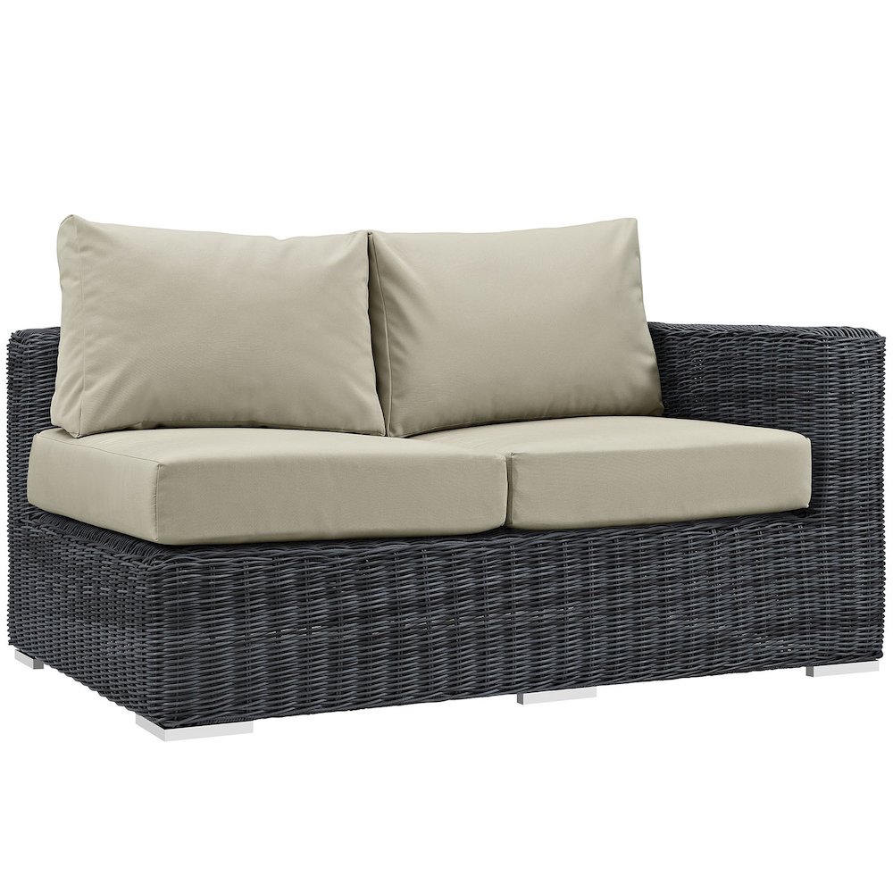 Summon Outdoor Patio Sunbrella Right Arm Loveseat. Picture 1