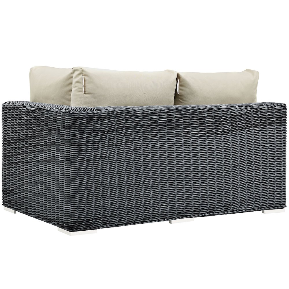 Summon Outdoor Patio Sunbrella Right Arm Loveseat. Picture 2