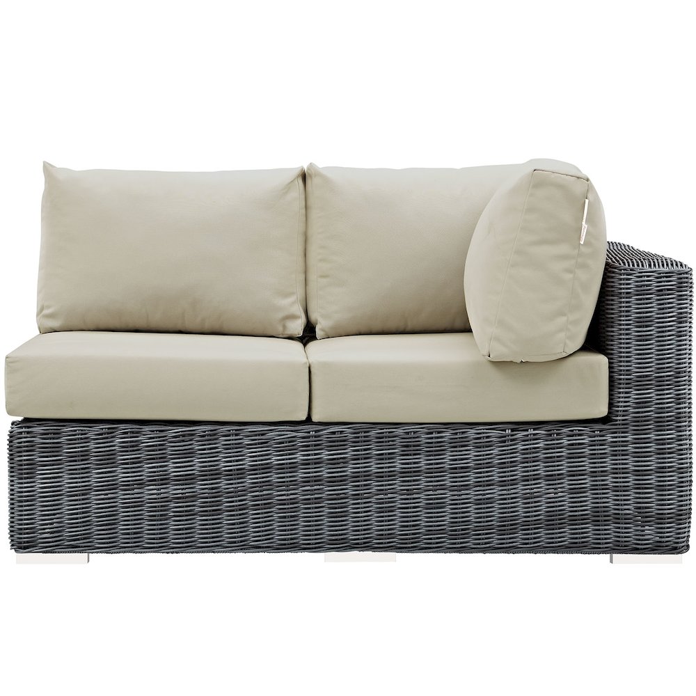 Summon Outdoor Patio Sunbrella Right Arm Loveseat. Picture 3