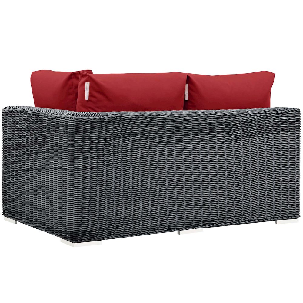 Summon Outdoor Patio Sunbrella Right Arm Loveseat. Picture 2
