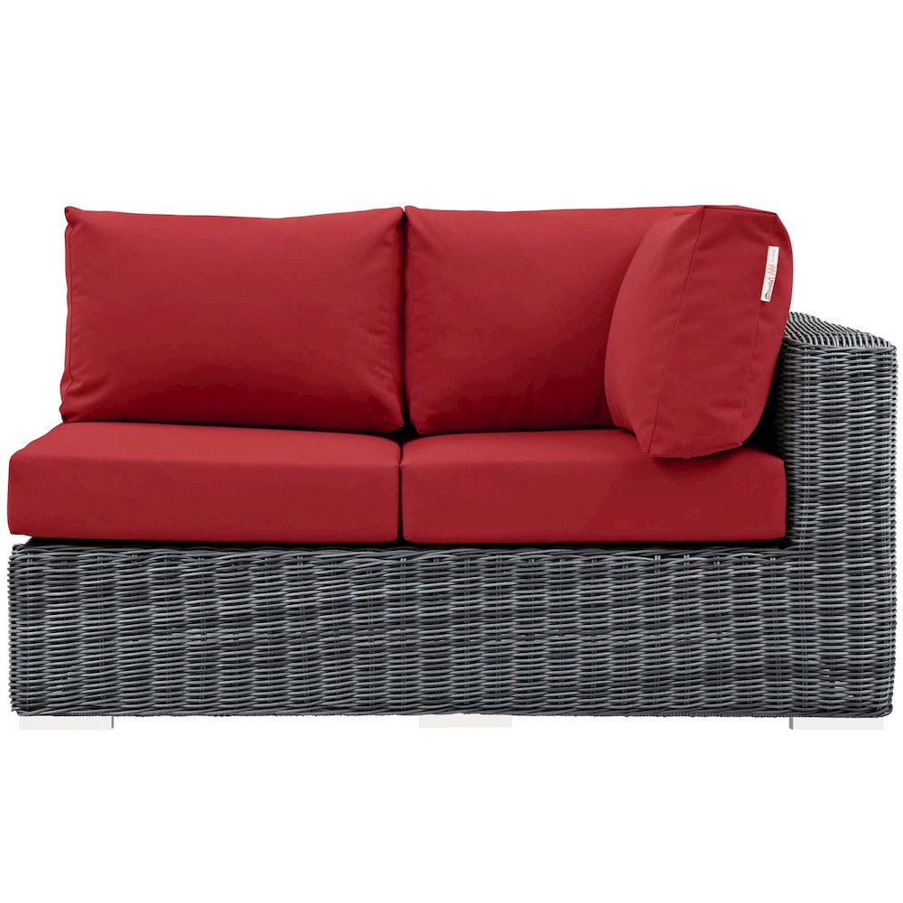 Summon Outdoor Patio Sunbrella Right Arm Loveseat. Picture 3