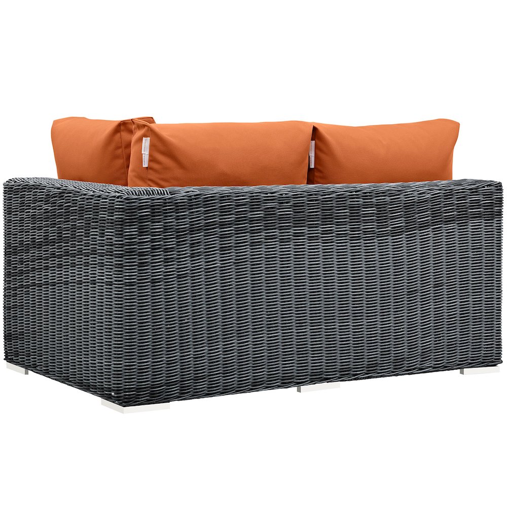 Summon Outdoor Patio Sunbrella Right Arm Loveseat. Picture 2