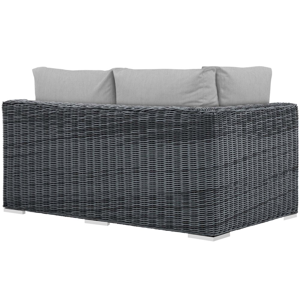 Summon Outdoor Patio Sunbrella Left Arm Loveseat. Picture 2