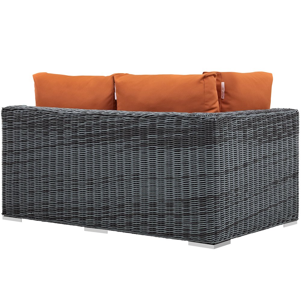 Summon Outdoor Patio Sunbrella Left Arm Loveseat. Picture 2