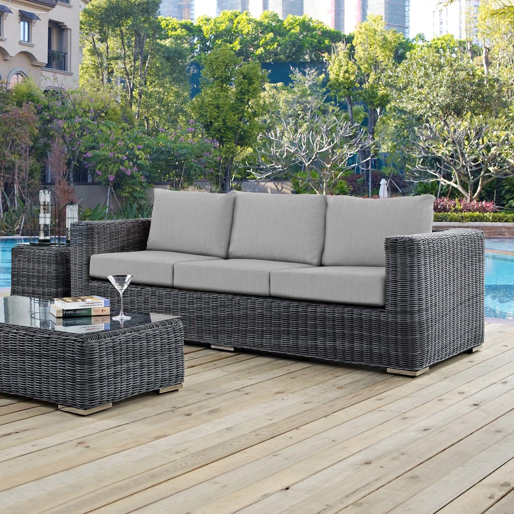 Summon Outdoor Patio Sunbrella Sofa. Picture 5