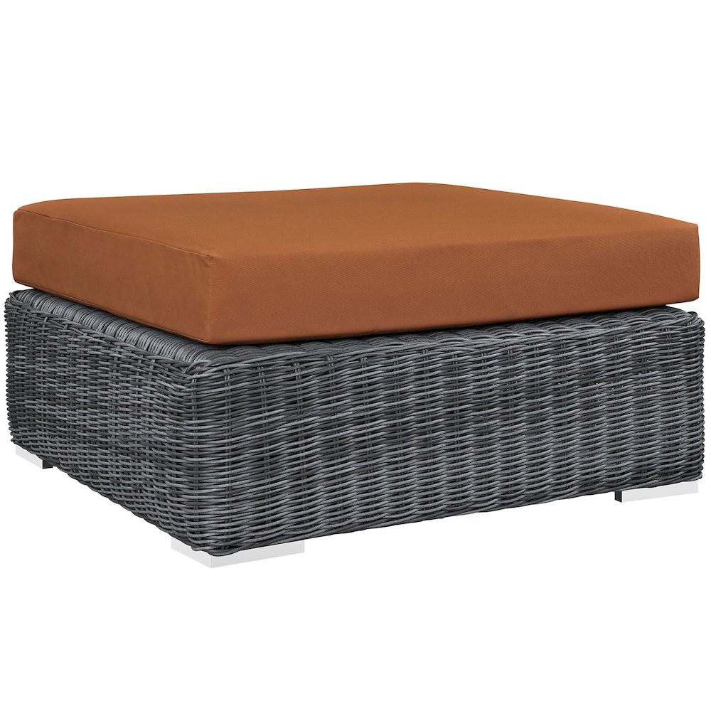 Summon Outdoor Patio Sunbrella Square Ottoman. Picture 1