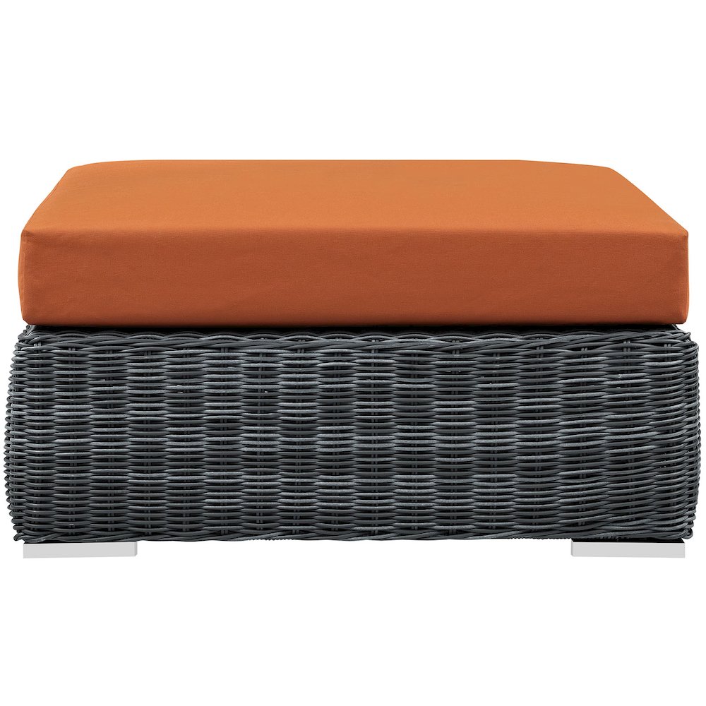 Summon Outdoor Patio Sunbrella Square Ottoman. Picture 2