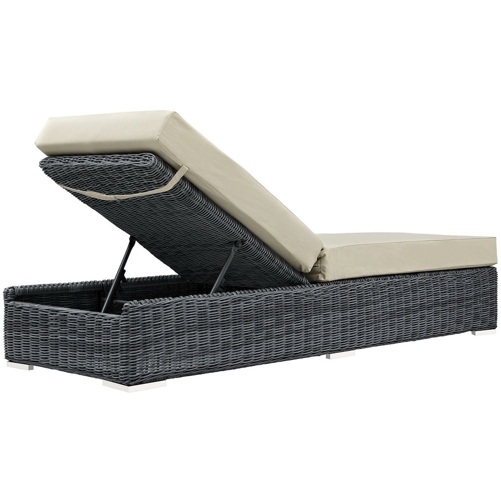 Summon Outdoor Patio Sunbrella Chaise Lounge. Picture 3