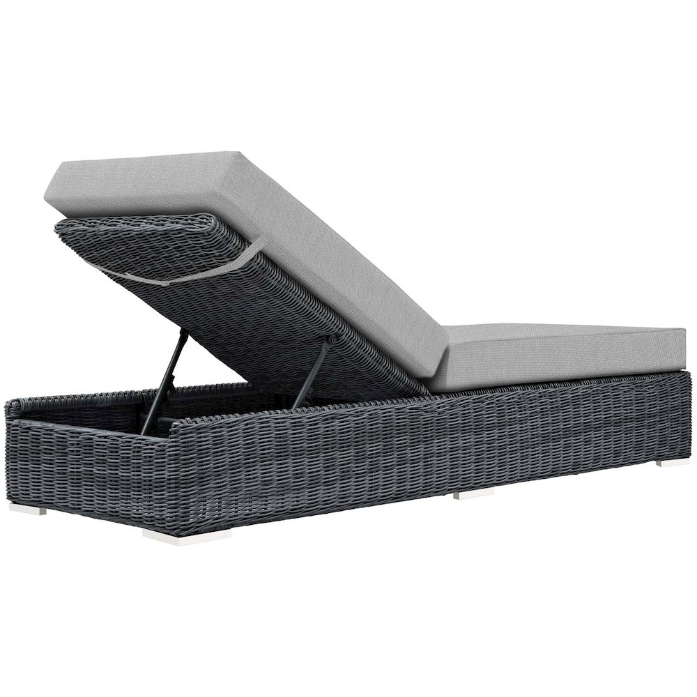 Summon Outdoor Patio Sunbrella Chaise Lounge. Picture 3