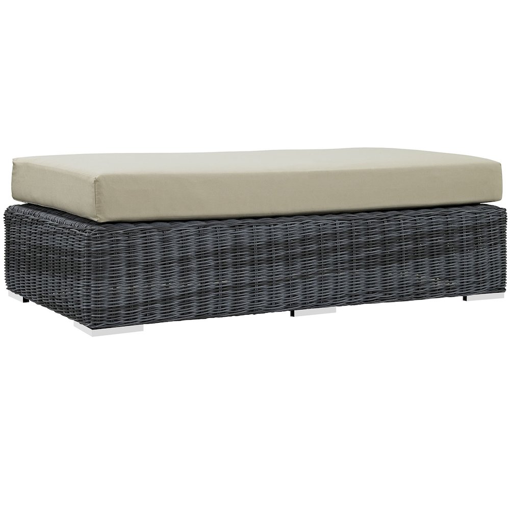 Summon Outdoor Patio Sunbrella Rectangle Ottoman. Picture 1