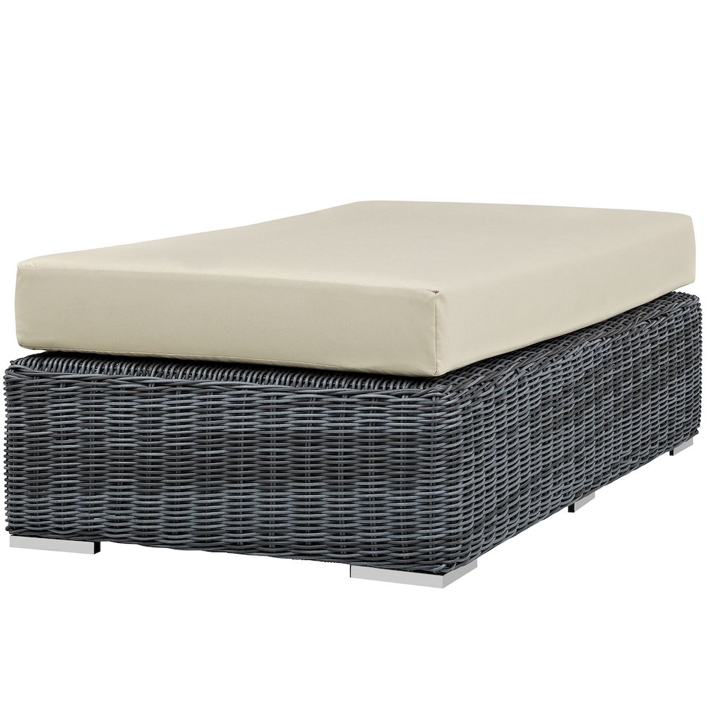 Summon Outdoor Patio Sunbrella Rectangle Ottoman. Picture 2