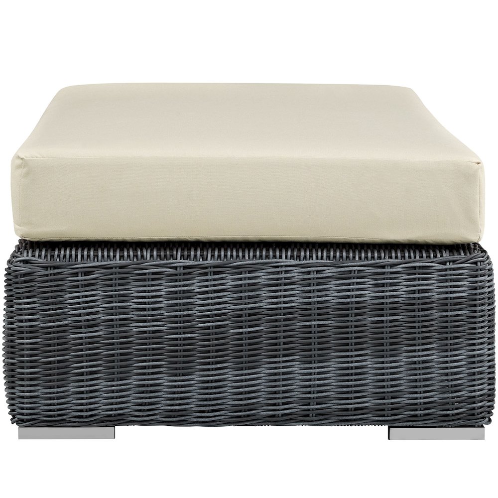 Summon Outdoor Patio Sunbrella Rectangle Ottoman. Picture 3
